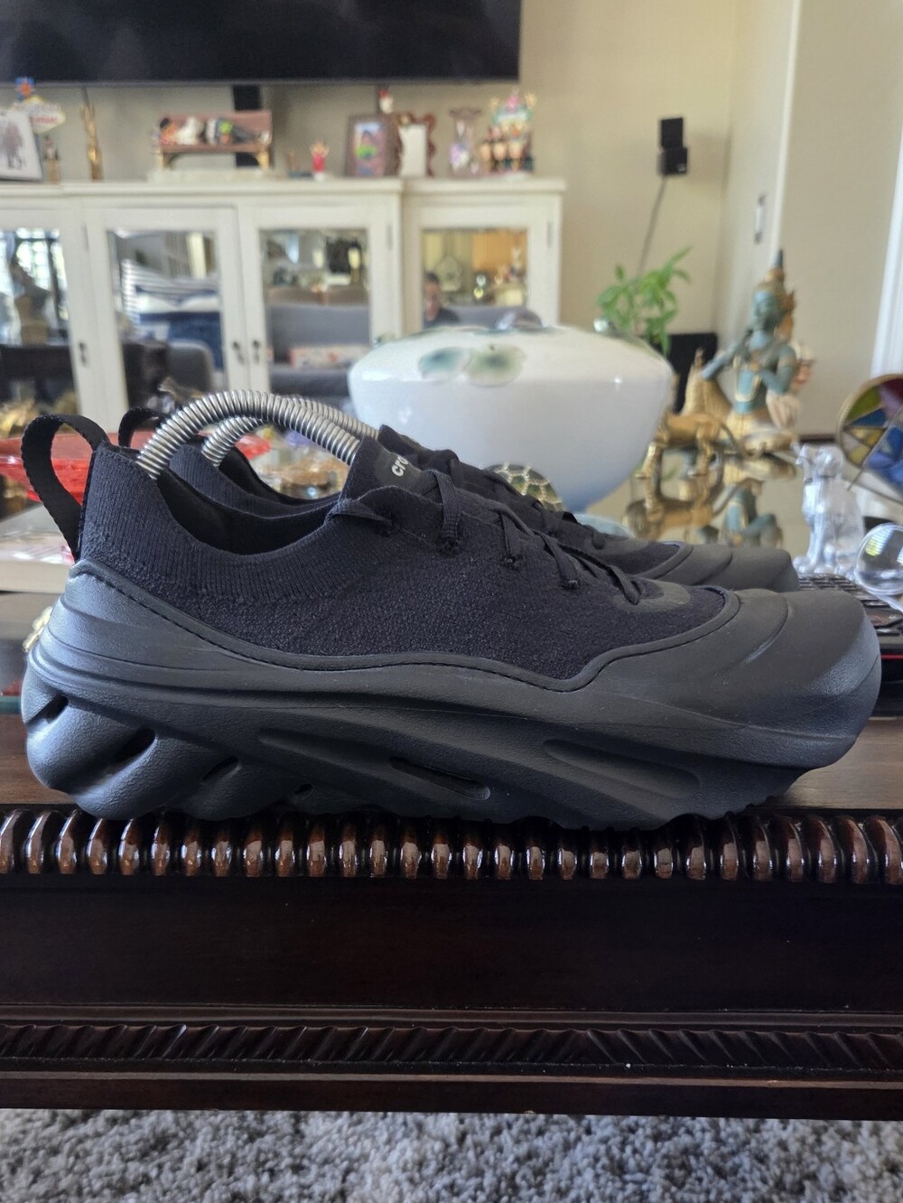 CROCS Echo Surge Men's All-Black Knit Performance Sneakers
